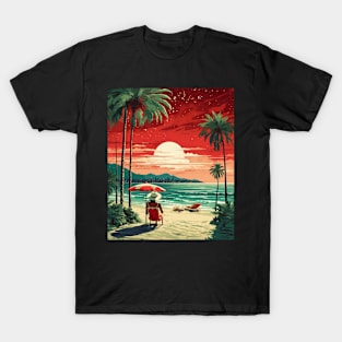 Acapulco Mexico Starry Night Tourism Travel Vintage Poster Art T-Shirt